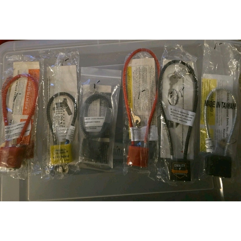Gun Lock Set of 7 Security Lock Accessories